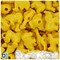 BeadTin Bright Yellow Opaque Safari Animal Plastic Pony Beads (2oz)